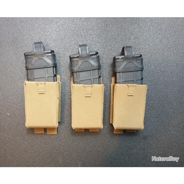 Wosport SRMP 3x Poches chargeurs + insert de rtention Coyote