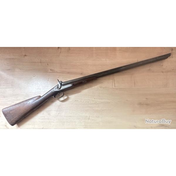 Magnifique fusil  percussion ( chien extrieur ) poudre noire - Double canons 1830