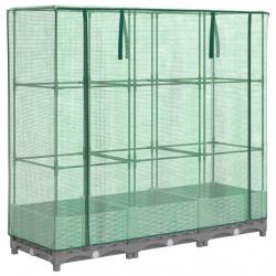 Jardinière bac lit surélevé plantes fleurs terrasse jardin surélevée avec housse aspect rotin 120 x