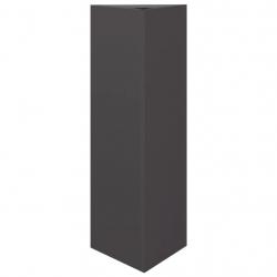 Jardinière bac lit surélevé plantes fleurs terrasse jardin triangulaire 30 x 26 x 75 cm acier noir