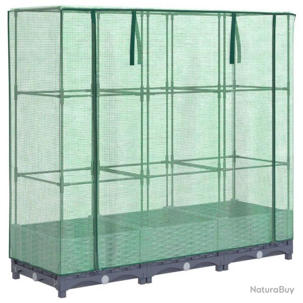 Jardinire bac lit surlev plantes fleurs terrasse jardin surleve avec housse aspect rotin 120 x