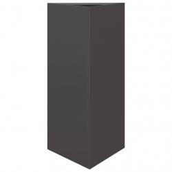 Jardinière bac lit surélevé plantes fleurs terrasse jardin triangulaire 40 x 34,5 x 70 cm acier noi