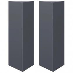 Jardinière bac lit surélevé plantes fleurs jardin terrasses lot de 2 triangulaire 30 x 26 x 75 cm a