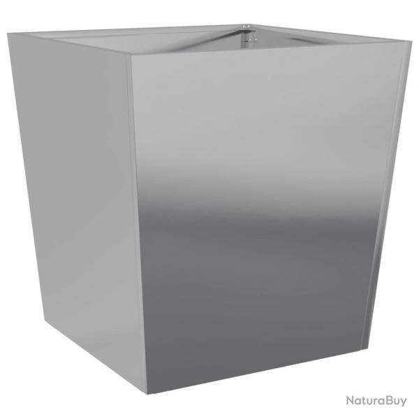 Jardinire bac lit surlev plantes fleurs terrasse jardin 50 x 50 x 50 cm acier galvanis gris 02_