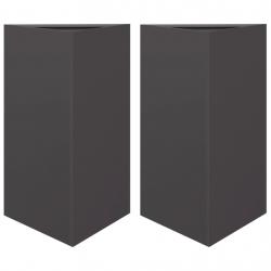 Jardinière bac lit surélevé plantes fleurs jardin terrasses lot de 2 triangulaire 50 x 43 x 75 cm a