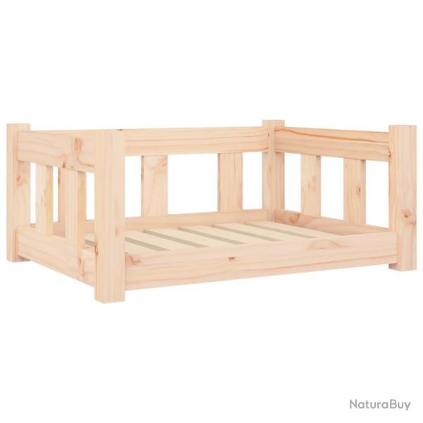 Lit pour chien panier canap confortable 65,5 x 50,5 x 28 cm bois de pin solide marron 02_0042760