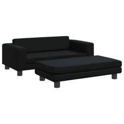 Lit pour chien panier canapé confortable avec extension 100 x 50 x 30 cm similicuir Black 02_0043067