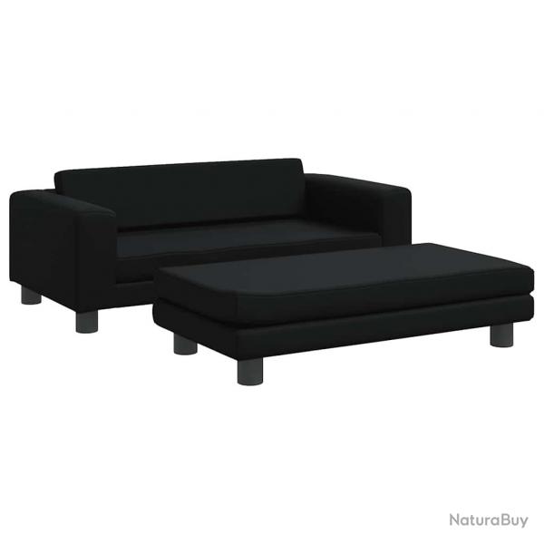 Lit pour chien panier canap confortable avec extension 100 x 50 x 30 cm similicuir Black 02_0043067