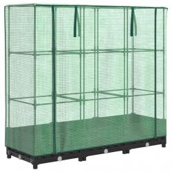 Jardinière bac lit surélevé plantes fleurs terrasse jardin surélevée avec housse aspect rotin 120 x