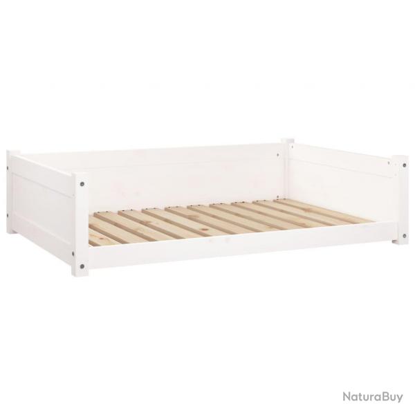 Lit pour chien panier canap confortable 105,5 x 75,5 x 28 cm bois de pin solide blanc 02_0042633