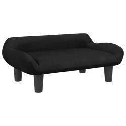 Lit pour chien panier canapé confortable 70 x 40 x 24 cm velours noir 02_0042794