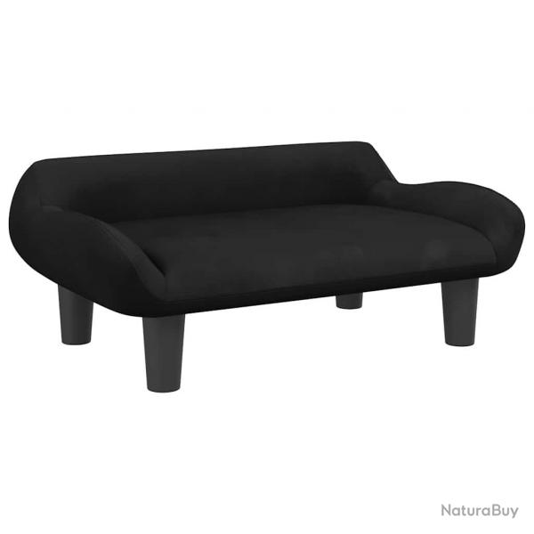 Lit pour chien panier canap confortable 70 x 40 x 24 cm velours noir 02_0042794