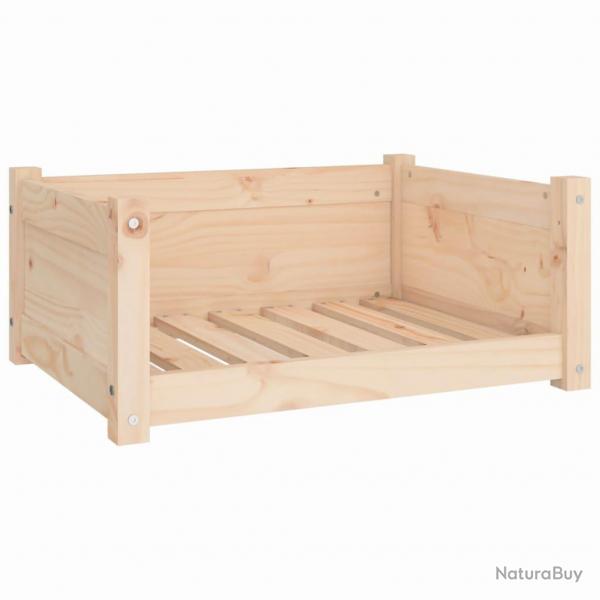 Lit pour chien panier canap confortable 65,5 x 50,5 x 28 cm bois de pin solide marron 02_0042759