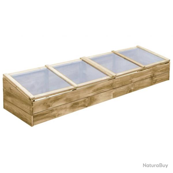 Serres lot de 2 bois de pin imprgn 200 x 50 x 35 cm vert 02_0044667