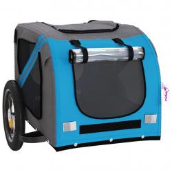 Remorque chariot transport de vélo pour animaux de compagnie bleu 02_0044241