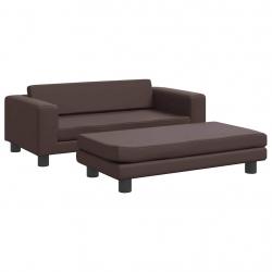 Lit pour chien panier canapé confortable avec extension 100 x 50 x 30 cm similicuir Brown 02_0043066