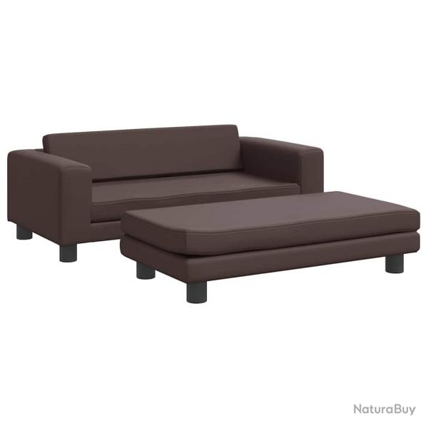 Lit pour chien panier canap confortable avec extension 100 x 50 x 30 cm similicuir Brown 02_0043066