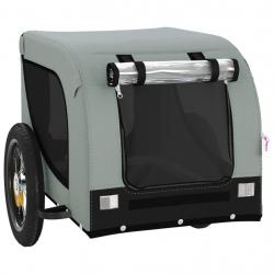Remorque chariot transport de vélo pour animaux de compagnie gris 02_0044273
