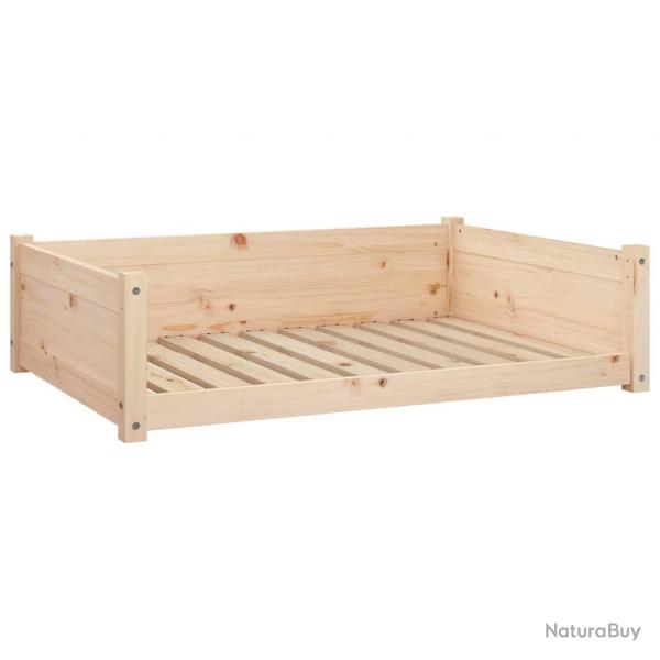 Lit pour chien panier canap confortable 95,5 x 65,5 x 28 cm bois de pin solide marron 02_0043029