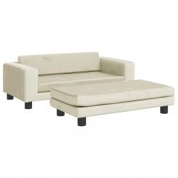 Lit pour chien panier canapé confortable avec extension 100 x 50 x 30 cm velours Cream 02_0043069