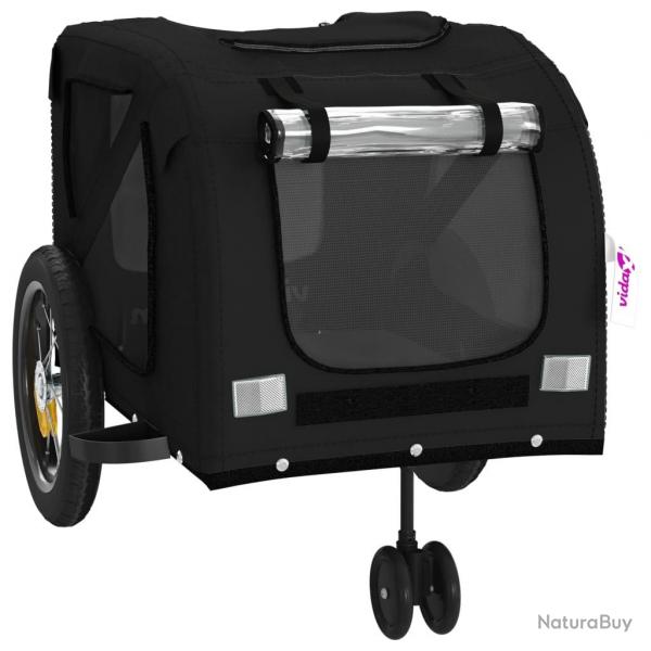 Remorque chariot transport de vlo pour animaux de compagnie noir 02_0044215