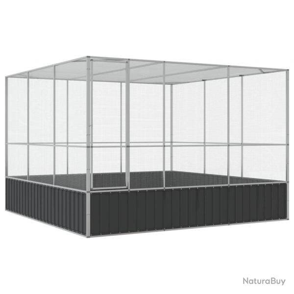 Volire cage  oiseaux argent 311 x 307 x 212 cm acier argent 02_0045640