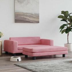 Lit pour chien panier canapé confortable avec extension 100 x 50 x 30 cm velours Pink 02_0043072