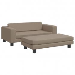 Lit pour chien panier canapé confortable avec extension cappuccino 100 x 50 x 30cm similicuir Cappu