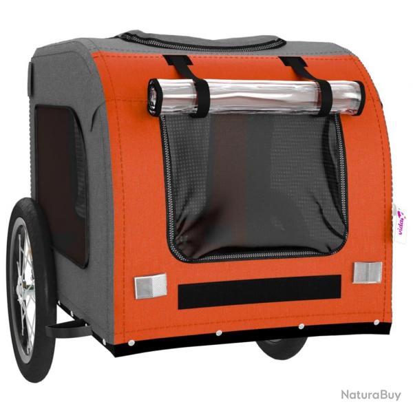Remorque chariot transport de vlo pour animaux de compagnie Orange 02_0044326