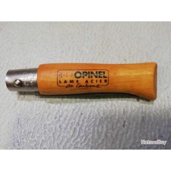 COUTEAU OPINEL N4 LAME ACIER CARBONE MANCHE BOIS HETRE VERNI RANDONNEE CHASSE