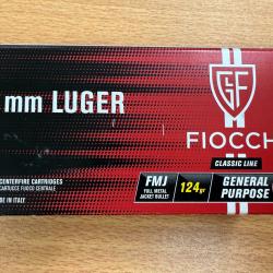 FIOCCHI  CAL 9MM LUGER FMJ VENDU PAR 4 BTES DE 50 BALLES FRAIS DE PORT OFFERT