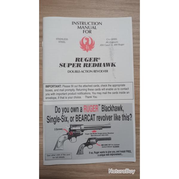 Manuel utilisation Revolver Ruger
