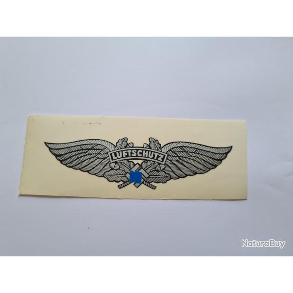 1 Autocollant pour casque Allemand WW2 Luftschutz  A25.1