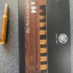 Munitions 7x64ID Classic RWS 11,5g 16 unités
