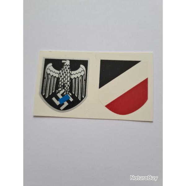 1 Autocollant pour casque Allemand WW2  A25.6