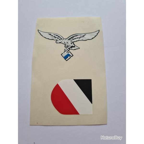 1 Autocollant pour casque Allemand WW2  A25.3