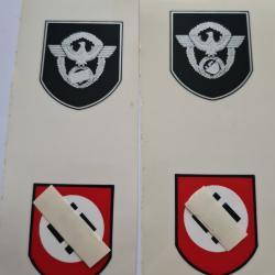 2 Autocollants pour casque Allemand WW2  A25.90
