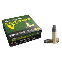 Munition REMINGTON 22lr Standard V 38gr X550 A l'unité