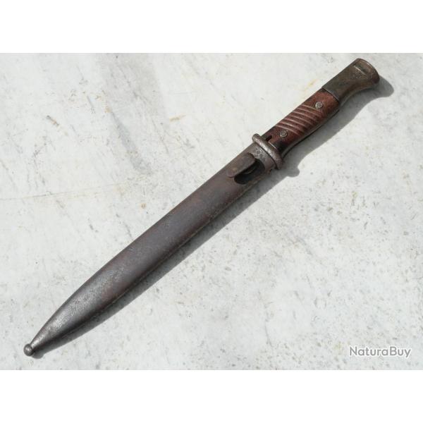 baionnette allemande K98 affute vis non d'origine avec fourreau NORMANDIE 1944 ref DIV25BAI001