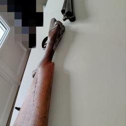 Fusil de chasse  AYA 16/70 juxtaposé avec sa malette et accessoires