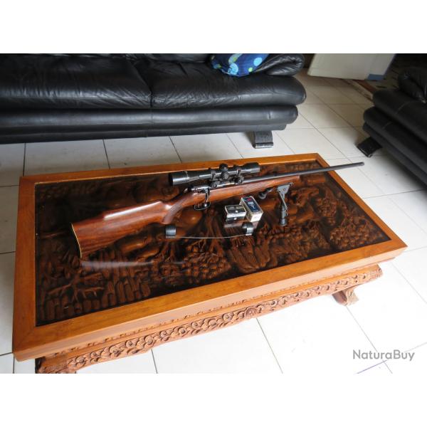 ANSCHUTZ 1515-1516-22 magnum  chargeur,silencieux,montage anschutz et lunette kahles + bipied