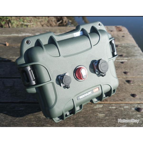 Batterie lithium Bat4boat Energy Case LiFePo4 12V 100Ah avec chargeur 10A graphite