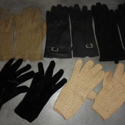 VINTAGE LOT 5 PAIRES de GANTS pour FEMME Taille M