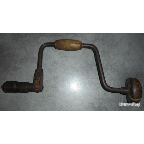 ANCIEN VILEBREQUIN CHIGNOLE PERCEUSE  MAIN MANUELLE OUTIL ANCIEN ANTIQUE