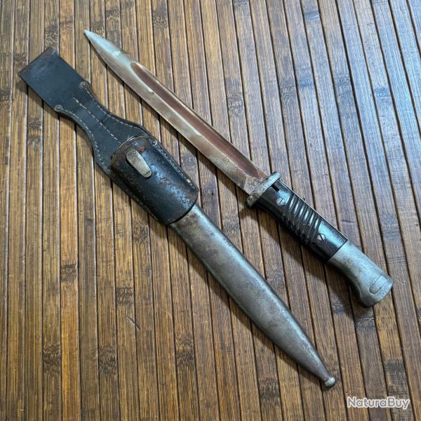 BAONNETTE ALLEMANDE WEHRMACHT 98K MONOMATRICULE GOUSSET AVEC MARQUAGE