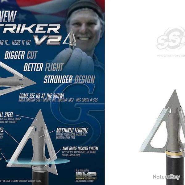 Lames Fixes G5 Crossbow Striker V2 (par 3) - 125 Grains