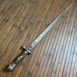 RARE BAÏONNETTE HOLLANDAISE M-95 CAVALERIE LONGUEUR D'ORIGINE NON COUPÉE MAUVAIS ÉTAT