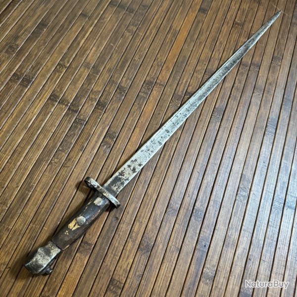 RARE BAONNETTE HOLLANDAISE M-95 CAVALERIE LONGUEUR D'ORIGINE NON COUPE MAUVAIS TAT