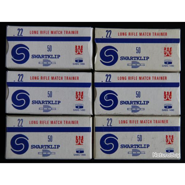 300 cartouches (6x50) .22 LONG RIFLE - SWARTKLIP - "MATCH TRAINER"