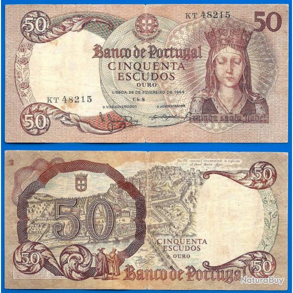 Portugal 50 Escudos 1964 Maria Infanta D Escudo Billet